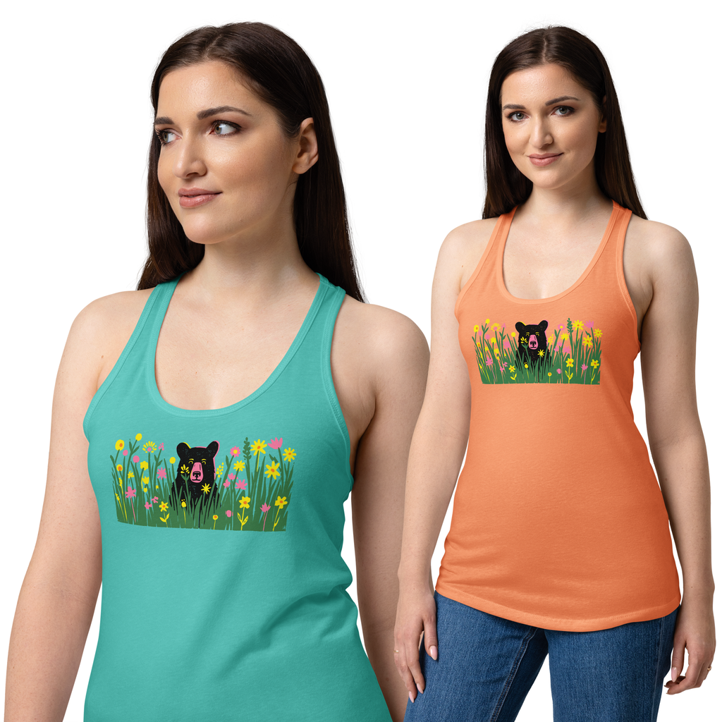 Wildflower Bear Racerback Tank Top