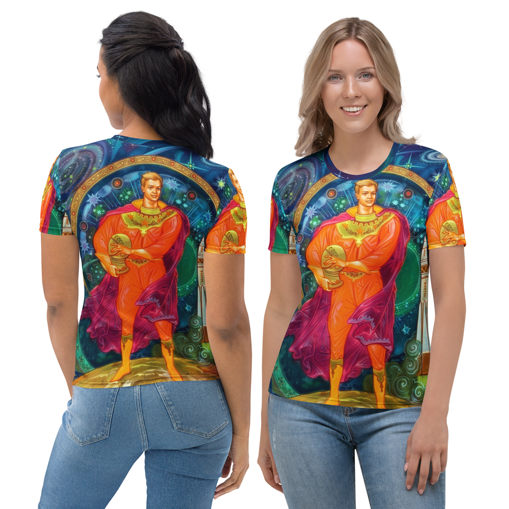 Yuri Gagarin All-Over Women's Crew T