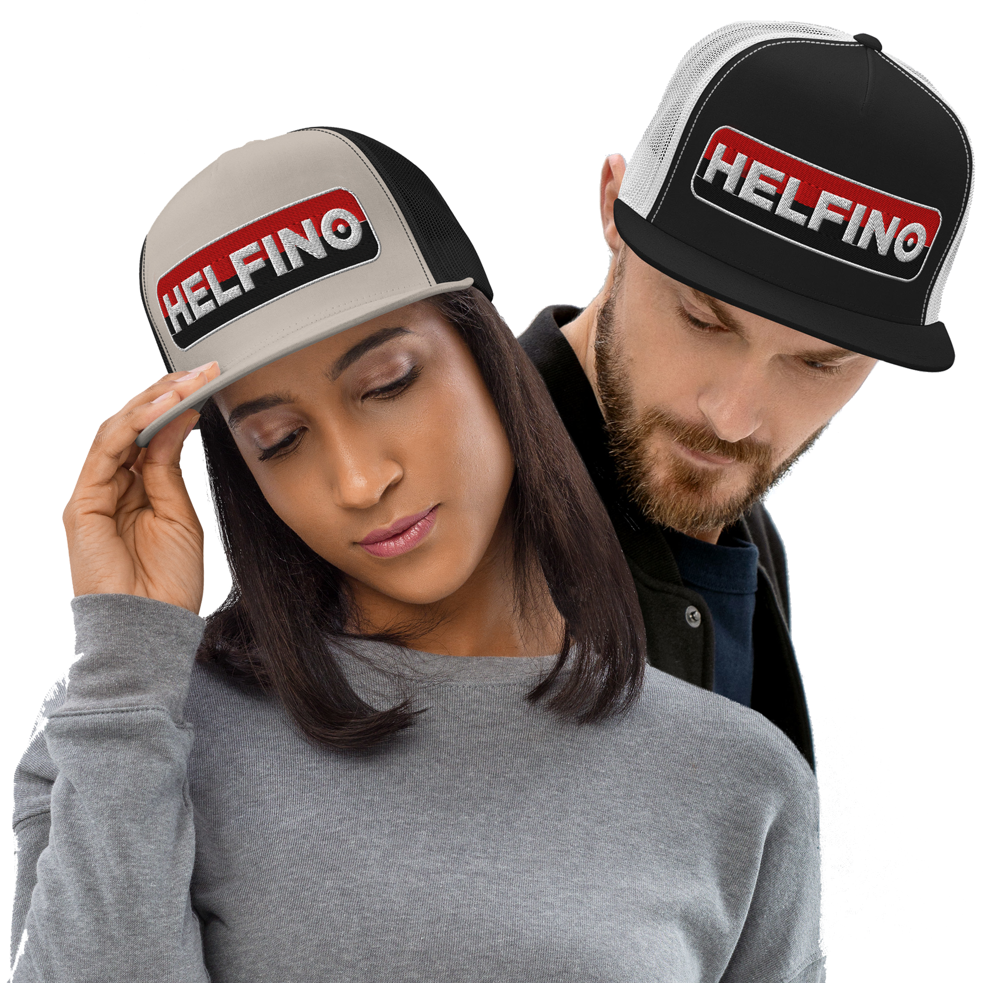HELFINO Embroidered Five-Panel Trucker Hat