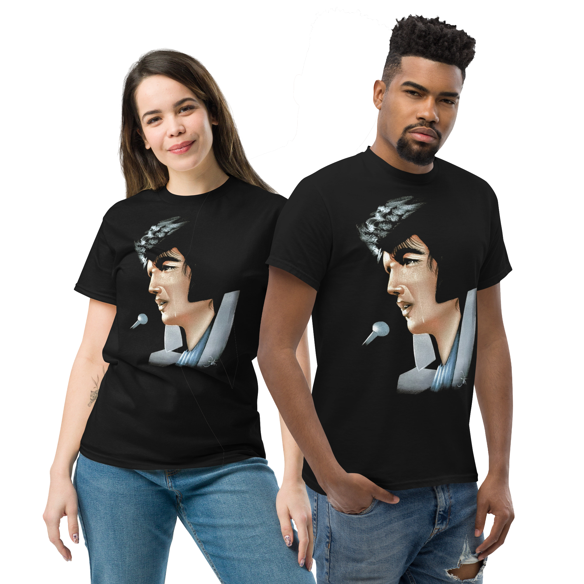 Black Velvet Elvis Unisex Classic T